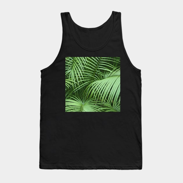 Palm Leaves Tank Top by StylishPrinting